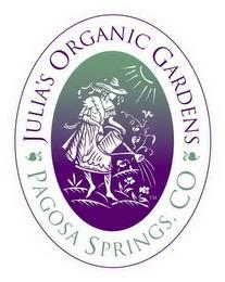 JULIA'S ORGANIC GARDENS PAGOSA SPRINGS, CO trademark