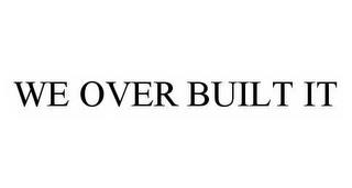 WE OVER BUILT IT trademark