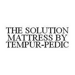 THE SOLUTION MATTRESS BY TEMPUR-PEDIC trademark