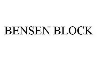 BENSEN BLOCK trademark