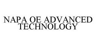 NAPA OE ADVANCED TECHNOLOGY trademark