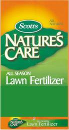 SCOTTS ALL NATURAL NATURE'S CARE ALL SEASON LAWN FERTILIZER trademark