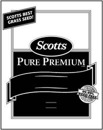 SCOTTS BEST GRASS SEED! SCOTTS PURE PREMIUM BRAND 99.99% WEED FREE trademark