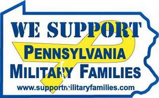 WE SUPPORT PENNSYLVANIA MILITARY FAMILIES WWW.SUPPORTMILITARYFAMILIES.COM trademark