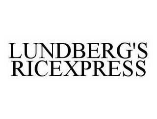 LUNDBERG'S RICEXPRESS trademark