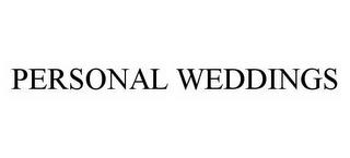 PERSONAL WEDDINGS trademark