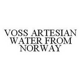 VOSS ARTESIAN WATER FROM NORWAY trademark