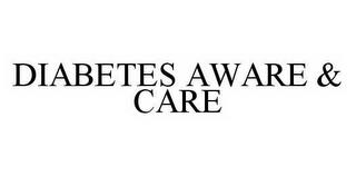 DIABETES AWARE & CARE trademark