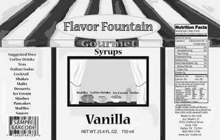 FLAVOR FOUNTAIN GOURMET SYRUPS VANILLA trademark