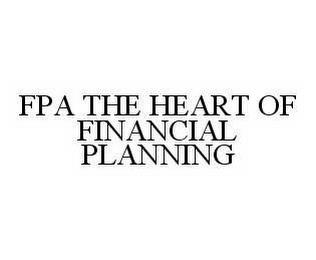 FPA THE HEART OF FINANCIAL PLANNING trademark