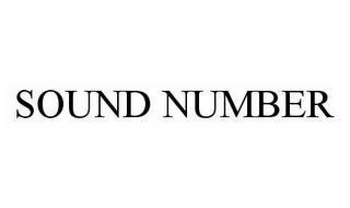 SOUND NUMBER trademark