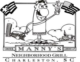 MANNY'S GREEK AMERICAN NEIGHBORHOOD GRILL CHARLESTON, SC trademark