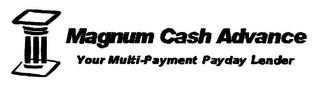 MAGNUM CASH ADVANCE YOUR MULTI-PAYMENT PAYDAY LENDER trademark