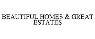 BEAUTIFUL HOMES & GREAT ESTATES trademark