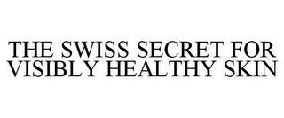 THE SWISS SECRET FOR VISIBLY HEALTHY SKIN trademark