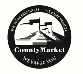 COUNTY MARKET WE VALUE FRESHNESS WE VALUE VARIETY WE VALUE YOU trademark