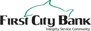 FIRST CITY BANK INTEGRITY. SERVICE. COMMUNITY. trademark