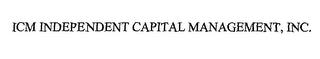 ICM INDEPENDENT CAPITAL MANAGEMENT, INC. trademark