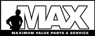 MAX MAXIMUM VALUE PARTS & SERVICE trademark