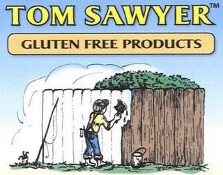 TOM SAWYER GLUTEN FREE PRODUCTS. NO CLAIM IS MADE TO THE EXCLUSIVE RIGHT TO USE "GLUTEN FREE" APART FROM THE MARK AS SHOWN. trademark