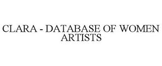 CLARA - DATABASE OF WOMEN ARTISTS trademark