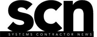 SCN SYSTEMS CONTRACTOR NEWS trademark