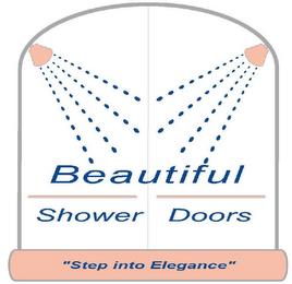 BEAUTIFUL SHOWER DOORS "STEP INTO ELEGANCE" trademark