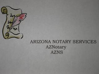 ARIZONA NOTARY SERVICES / AZNOTARY / AZNS trademark