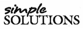 SIMPLE SOLUTIONS trademark