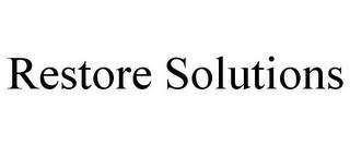 RESTORE SOLUTIONS trademark