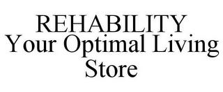 REHABILITY YOUR OPTIMAL LIVING STORE trademark