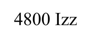 4800 IZZ trademark