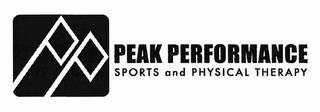 PP PEAK PERFORMANCE SPORTS AND PHYSICAL THERAPY trademark