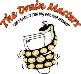 THE DRAIN MASTERS "NO DRAIN IS TOO BIG FOR OUR SNAKES" trademark