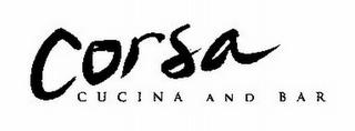 CORSA CUCINA AND BAR trademark