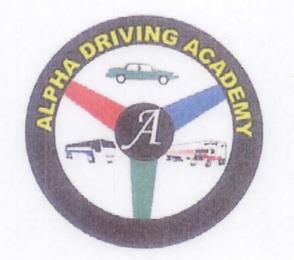 A ALPHA DRIVING ACADEMY trademark