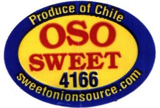 OSO SWEET 4166 PRODUCE OF CHILE SWEETONIONSOURCE.COM trademark