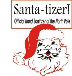 SANTA-TIZER! OFFICIAL HAND SANITIZER OF THE NORTH POLE trademark