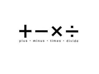 + - × ÷ PLUS · MINUS · TIMES · DIVIDE trademark