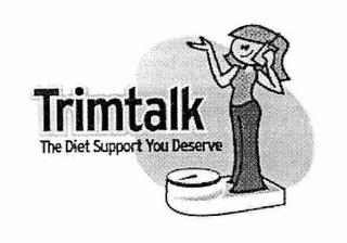 TRIMTALK THE DIET SUPPORT YOU DESERVE trademark