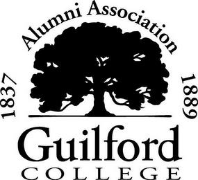 GUILFORD COLLEGE 1837 ALUMNI ASSOCIATION 1889 trademark