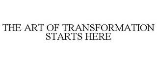 THE ART OF TRANSFORMATION STARTS HERE trademark