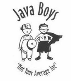 JB JAVA BOYS "NOT YOUR AVERAGE JOE" trademark