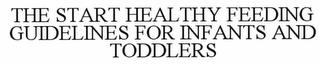 THE START HEALTHY FEEDING GUIDELINES FOR INFANTS AND TODDLERS trademark