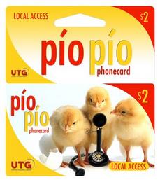 PIO PIO PHONECARD $2 LOCAL ACCESS UTG trademark