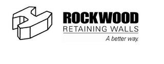 ROCKWOOD RETAINING WALLS A BETTER WAY. trademark