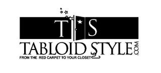 TS TABLOID STYLE.COM FROM THE RED CARPET TO YOUR CLOSET trademark