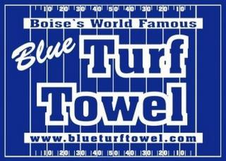 BOISE'S WORLD FAMOUS BLUE TURF TOWEL WWW.BLUETURFTOWEL.COM trademark