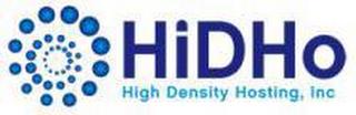 HIGH DENSITY HOSTING, INC HIDHO trademark