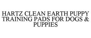 HARTZ CLEAN EARTH PUPPY TRAINING PADS FOR DOGS & PUPPIES trademark